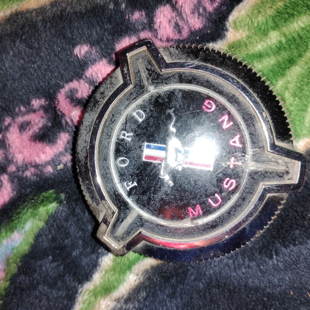 Ford Mustang Emblem with Black and Silver Accents